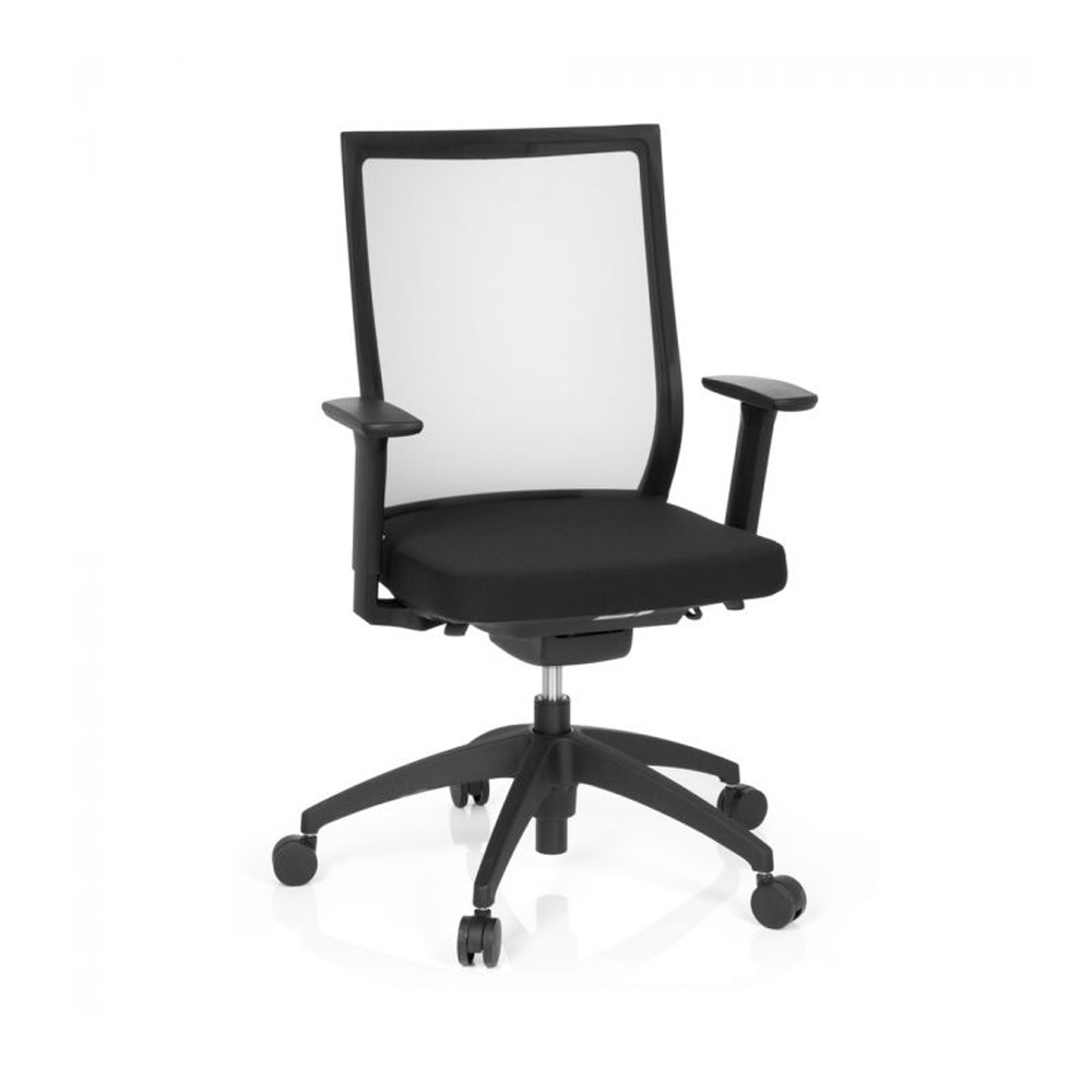HJH_Office_Aspen_työtuoli_toimistotuoli_musta_synchro-mekanismi_verhoiltu_istuinpehmuste_verkkoselkänoja_02 - Edella HJH Office Aspen työtuoli musta
