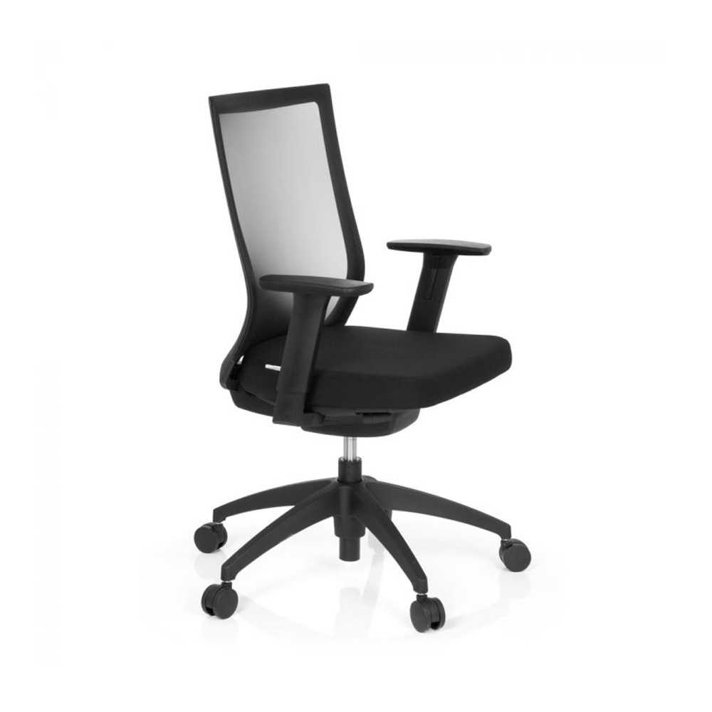 HJH_Office_Aspen_työtuoli_toimistotuoli_musta_synchro-mekanismi_verhoiltu_istuinpehmuste_verkkoselkänoja_04 - Edella HJH Office Aspen työtuoli musta