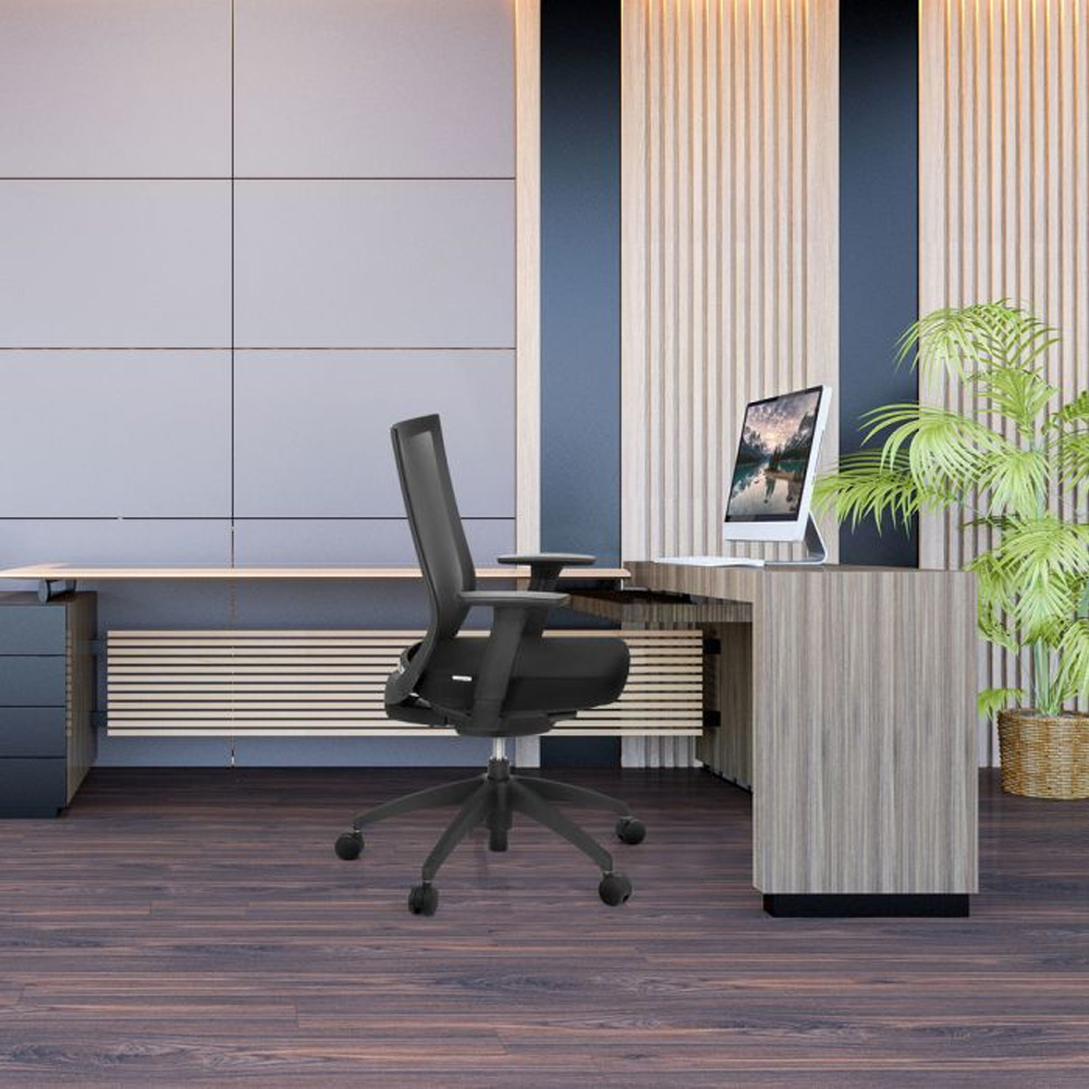 HJH_Office_Aspen_työtuoli_toimistotuoli_musta_synchro-mekanismi_verhoiltu_istuinpehmuste_verkkoselkänoja_17 - Edella HJH Office Aspen työtuoli musta