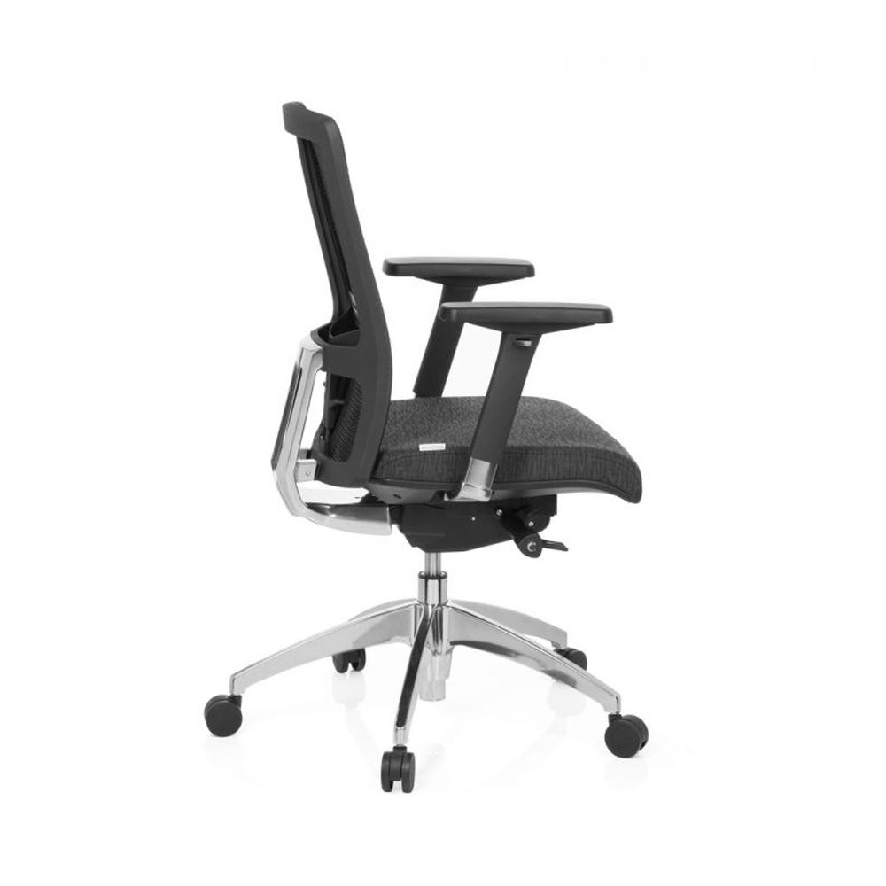 HJH_Office_Astra_Base_työtuoli_toimistotuoli_harmaa-musta_synchro-mekanismi_verhoiltu_istuinpehmuste_verkkoselkänoja_06 - Edella HJH Office Astra Base Mesh työtuoli