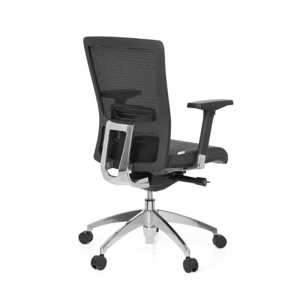 HJH_Office_Astra_Base_työtuoli_toimistotuoli_harmaa-musta_synchro-mekanismi_verhoiltu_istuinpehmuste_verkkoselkänoja_08 - Edella HJH Office Astra Base Mesh työtuoli