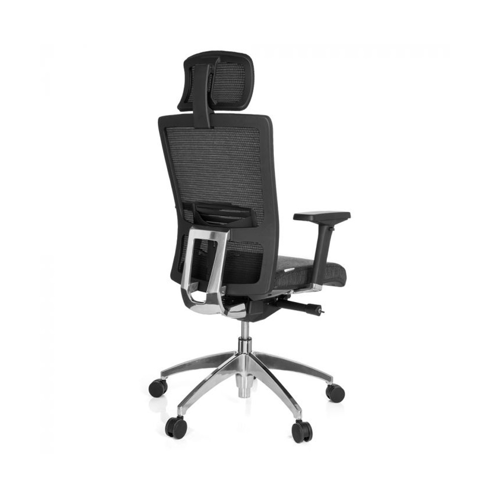 HJH_Office_Astra_Lux_työtuoli_toimistotuoli_harmaa-musta_synchro-mekanismi_verhoiltu_istuinpehmuste_verkkoselkänoja_niskatuki_08 - Edella HJH Office Astra Lux Mesh työtuoli