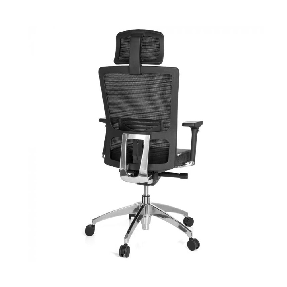 HJH_Office_Astra_Lux_työtuoli_toimistotuoli_harmaa-musta_synchro-mekanismi_verhoiltu_istuinpehmuste_verkkoselkänoja_niskatuki_09 - Edella HJH Office Astra Lux Mesh työtuoli