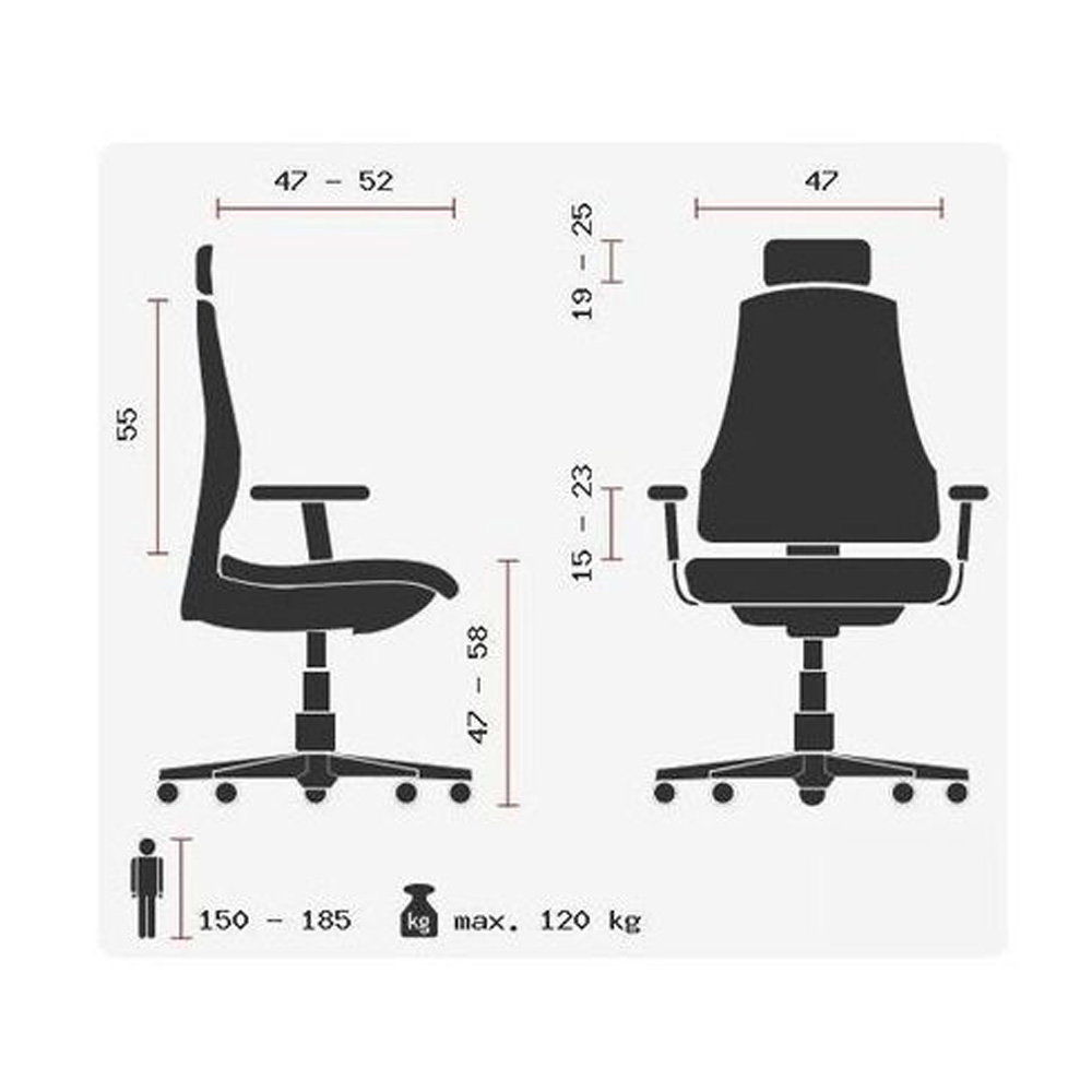 HJH_Office_Astra_Lux_työtuoli_toimistotuoli_harmaa-musta_synchro-mekanismi_verhoiltu_istuinpehmuste_verkkoselkänoja_niskatuki_13 - Edella HJH Office Astra Lux Mesh työtuoli