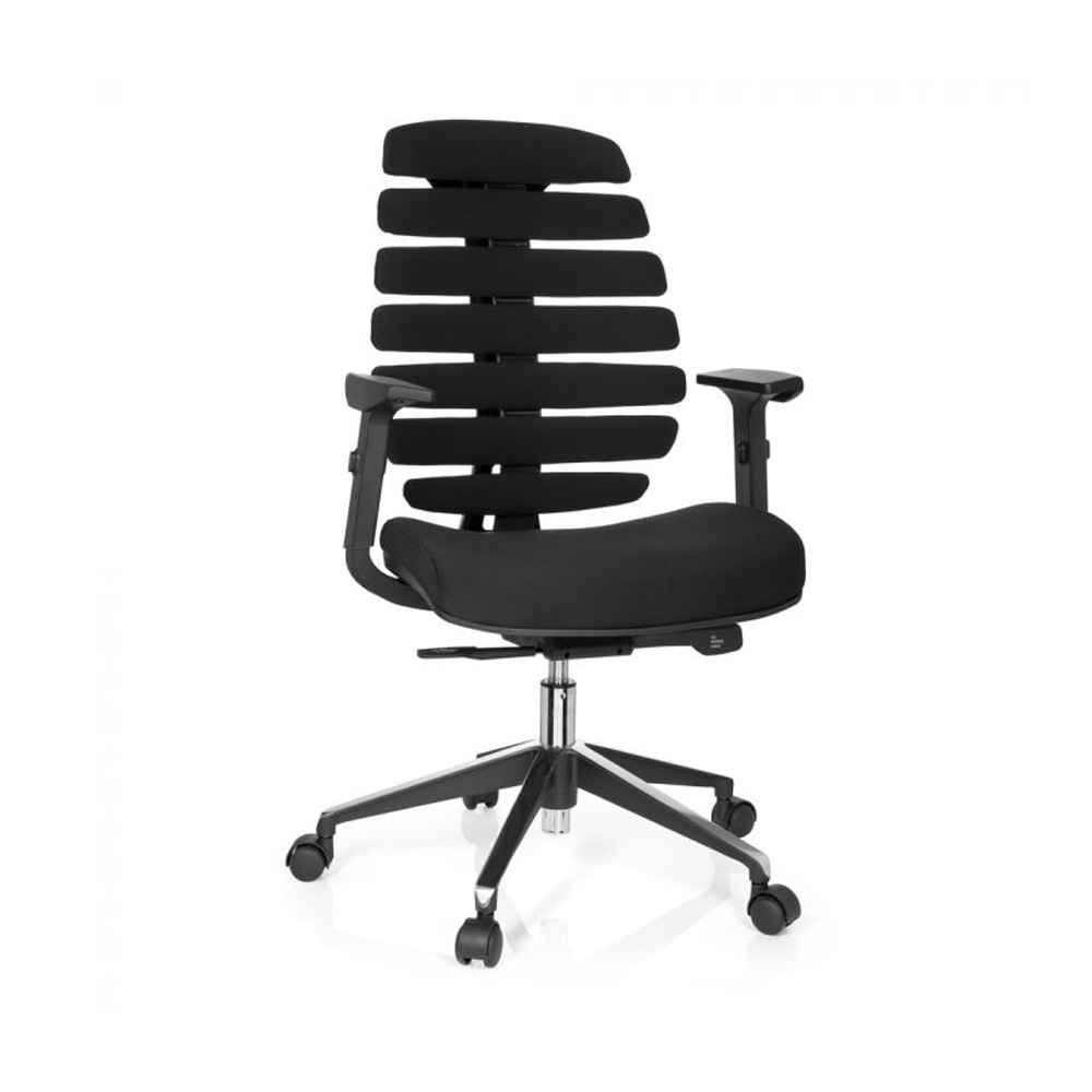 HJH_Office_Ergo_Line_II_Pro_työtuoli_toimistotuoli_musta_synchro-mekanismi_kangasverhoiltu_istuin_selkänoja_02 - Edella HJH Office Ergo Line II työtuoli
