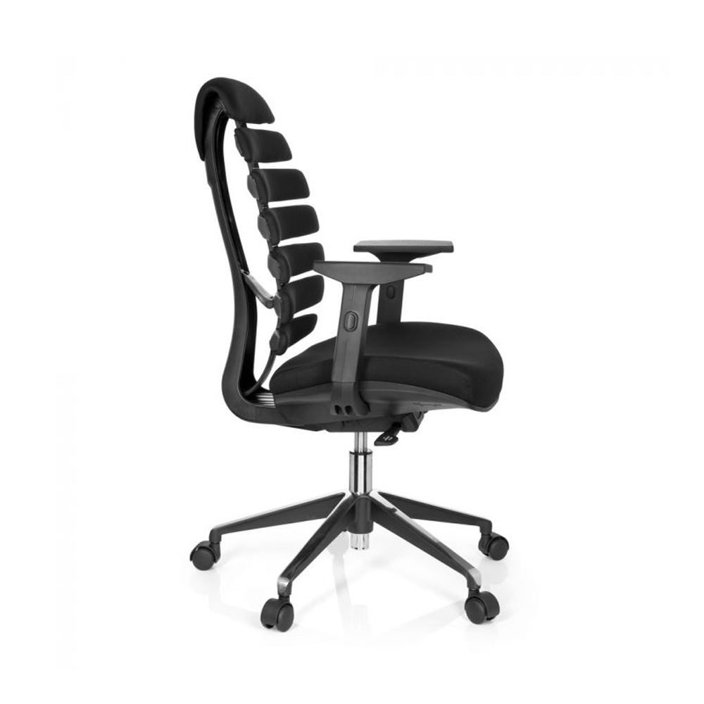 HJH_Office_Ergo_Line_II_Pro_työtuoli_toimistotuoli_musta_synchro-mekanismi_kangasverhoiltu_istuin_selkänoja_05 - Edella HJH Office Ergo Line II työtuoli
