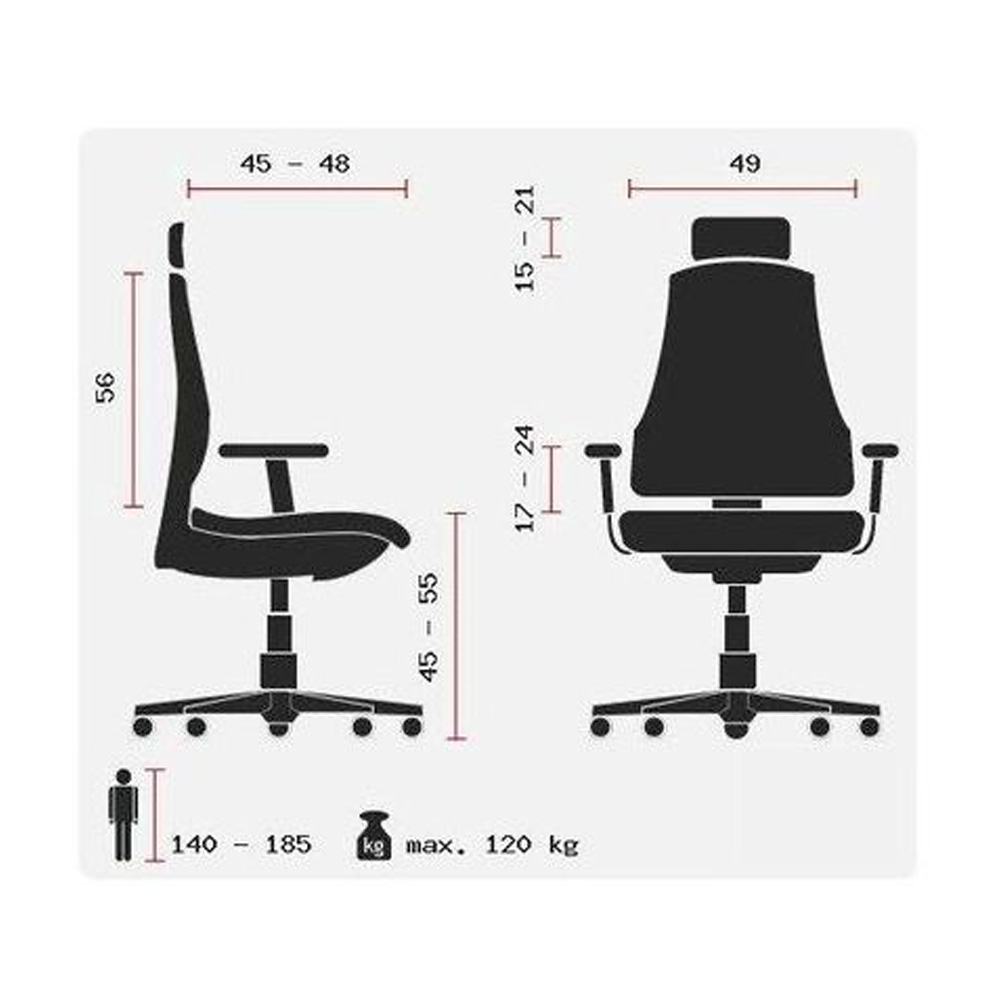 HJH_Office_Ergo_Line_II_Pro_työtuoli_toimistotuoli_musta_synchro-mekanismi_kangasverhoiltu_istuin_selkänoja_niskatuki_13 - Edella HJH Office Ergo Line Pro II Fabric työtuoli