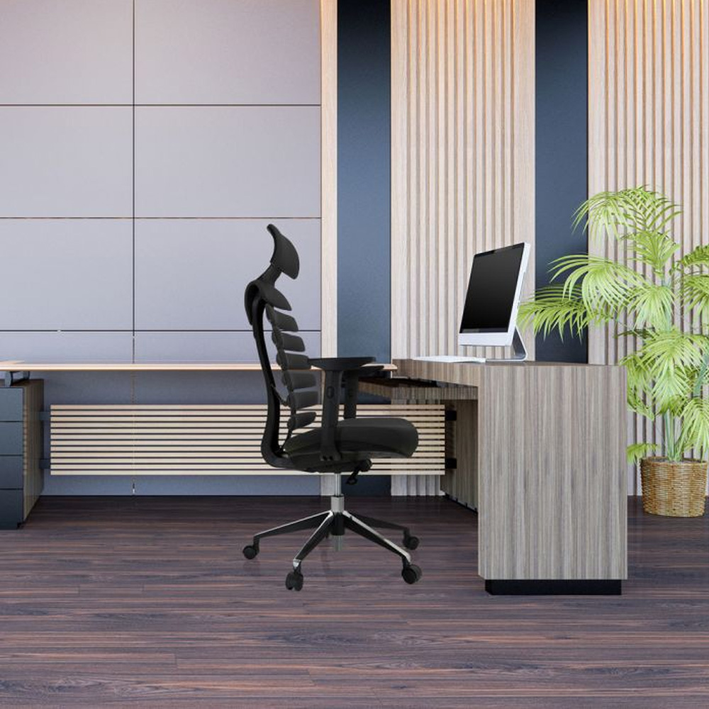 HJH_Office_Ergo_Line_II_Pro_työtuoli_toimistotuoli_musta_synchro-mekanismi_kangasverhoiltu_istuin_selkänoja_niskatuki_22 - Edella HJH Office Ergo Line Pro II Fabric työtuoli