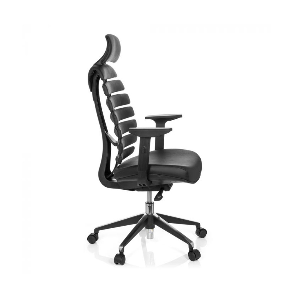 HJH_Office_Ergo_Line_II_Pro_työtuoli_toimistotuoli_musta_synchro-mekanismi_nahkaistuin_nahkaselkänoja_niskatuki_05 - Edella HJH Office Ergo Line Pro II Leather työtuoli