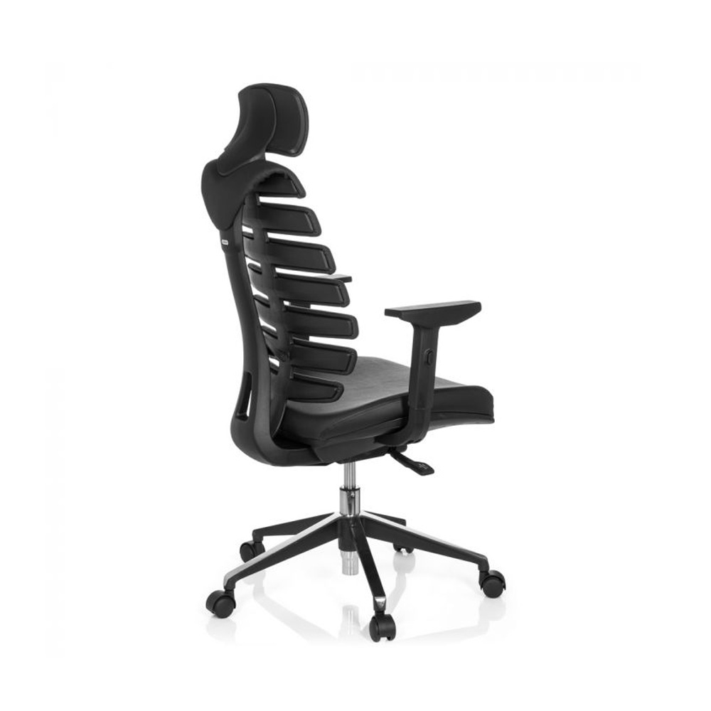 HJH_Office_Ergo_Line_II_Pro_työtuoli_toimistotuoli_musta_synchro-mekanismi_nahkaistuin_nahkaselkänoja_niskatuki_07 - Edella HJH Office Ergo Line Pro II Leather työtuoli