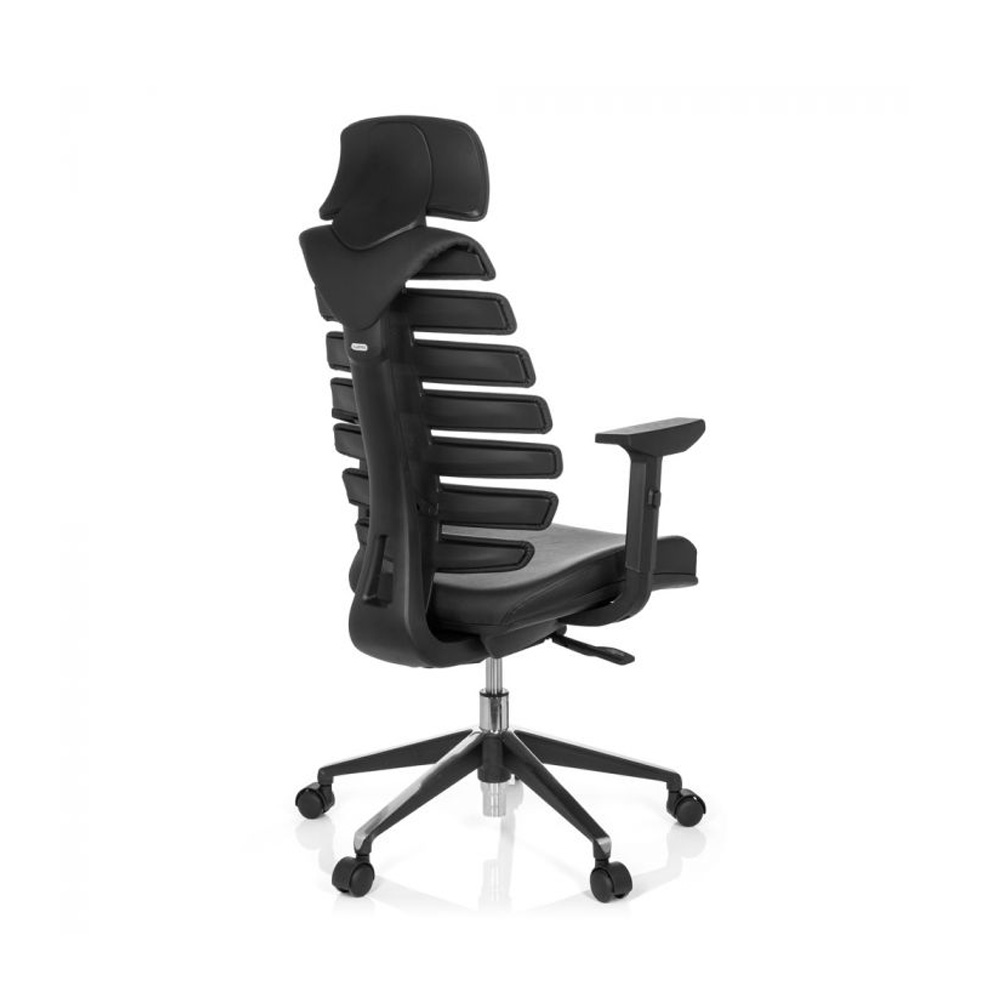 HJH_Office_Ergo_Line_II_Pro_työtuoli_toimistotuoli_musta_synchro-mekanismi_nahkaistuin_nahkaselkänoja_niskatuki_08 - Edella HJH Office Ergo Line Pro II Leather työtuoli