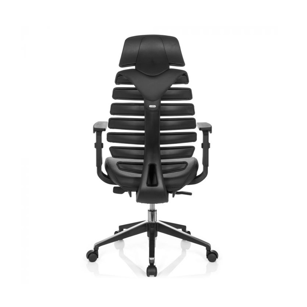 HJH_Office_Ergo_Line_II_Pro_työtuoli_toimistotuoli_musta_synchro-mekanismi_nahkaistuin_nahkaselkänoja_niskatuki_10 - Edella HJH Office Ergo Line Pro II Leather työtuoli