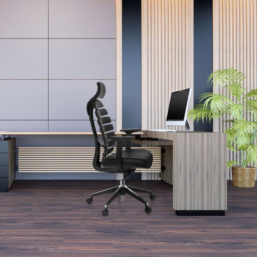 HJH_Office_Ergo_Line_II_Pro_työtuoli_toimistotuoli_musta_synchro-mekanismi_nahkaistuin_nahkaselkänoja_niskatuki_17 - Edella HJH Office Ergo Line Pro II Leather työtuoli