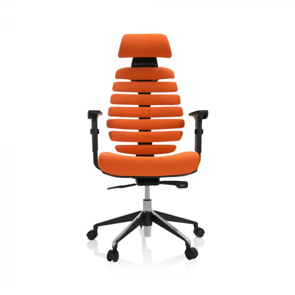 HJH_Office_Ergo_Line_II_Pro_työtuoli_toimistotuoli_oranssi_synchro-mekanismi_kangasverhoiltu_istuin_selkänoja_niskatuki_01 - Edella HJH Office Ergo Line Pro II Fabric työtuoli