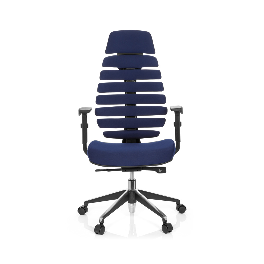 HJH_Office_Ergo_Line_II_Pro_työtuoli_toimistotuoli_sininen_synchro-mekanismi_kangasverhoiltu_istuin_selkänoja_niskatuki_01 - Edella HJH Office Ergo Line Pro II Fabric työtuoli