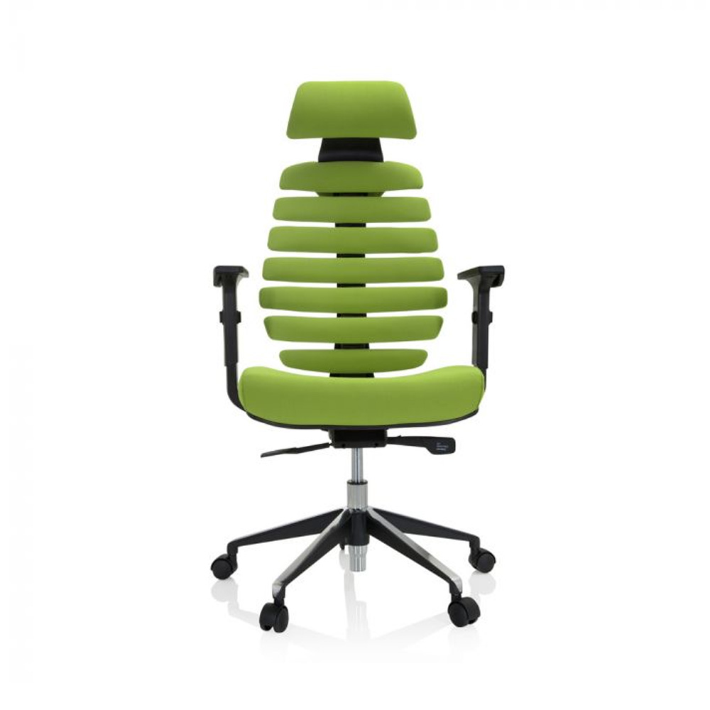 HJH_Office_Ergo_Line_II_Pro_työtuoli_toimistotuoli_vihreä_synchro-mekanismi_kangasverhoiltu_istuin_selkänoja_niskatuki_01 - Edella HJH Office Ergo Line Pro II Fabric työtuoli