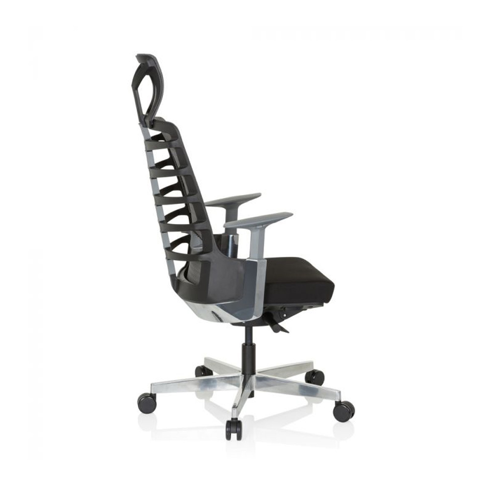 HJH_Office_Skarif_työtuoli_toimistotuoli_harmaa-musta_synchro-mekanismi_istuinpehmusteella_verkkoselkänoja_niskatuki_06 - Edella HJH Office Skarif Black työtuoli