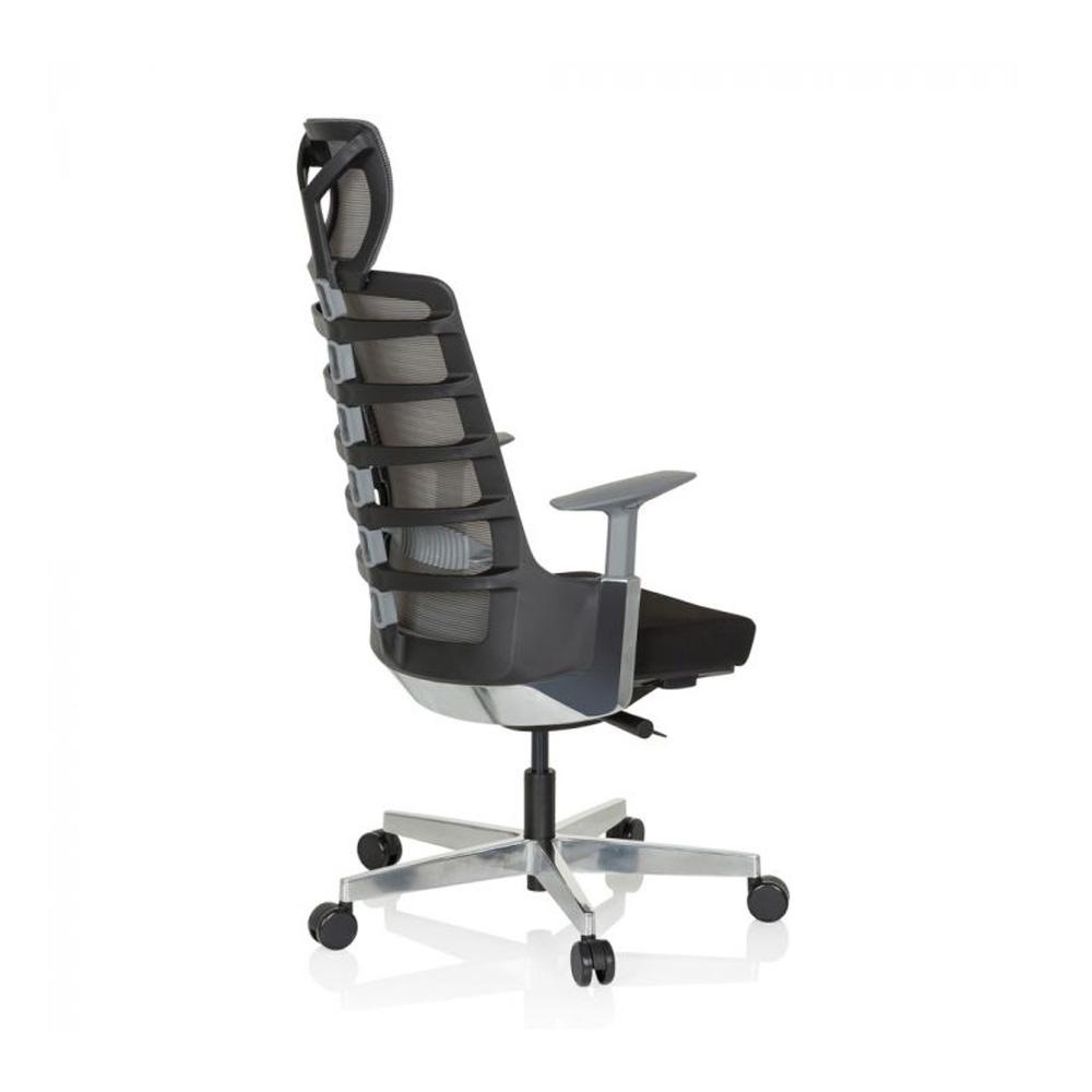HJH_Office_Skarif_työtuoli_toimistotuoli_harmaa-musta_synchro-mekanismi_istuinpehmusteella_verkkoselkänoja_niskatuki_07 - Edella HJH Office Skarif Black työtuoli