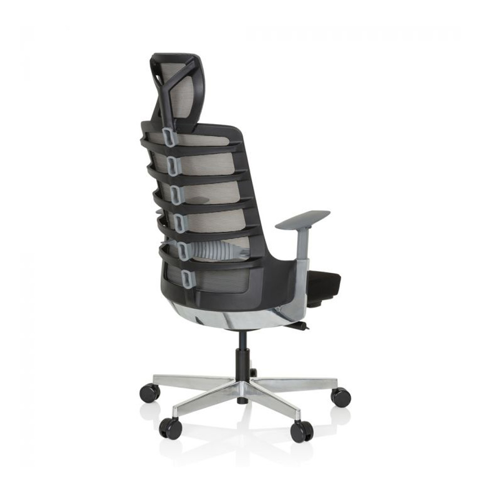 HJH_Office_Skarif_työtuoli_toimistotuoli_harmaa-musta_synchro-mekanismi_istuinpehmusteella_verkkoselkänoja_niskatuki_08 - Edella HJH Office Skarif Black työtuoli