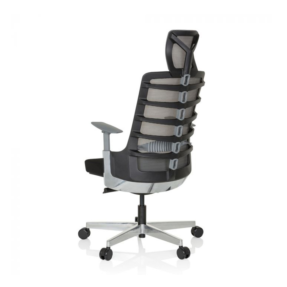 HJH_Office_Skarif_työtuoli_toimistotuoli_harmaa-musta_synchro-mekanismi_istuinpehmusteella_verkkoselkänoja_niskatuki_12 - Edella HJH Office Skarif Black työtuoli
