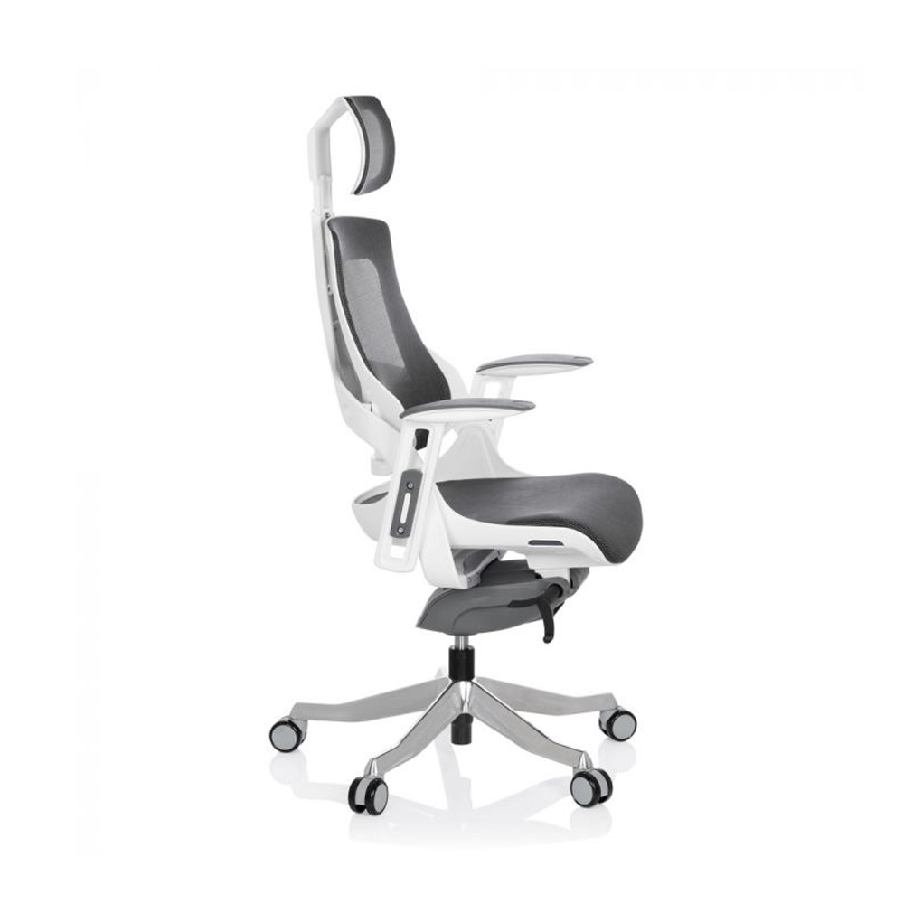 HJH_Office_Spektre_työtuoli_toimistotuoli_harmaa-valkoinen_synchro-mekanismi_istuin_verkkokangasta_verkkoselkänoja_niskatuki_05 - Edella HJH Office Spektre Mesh White työtuoli