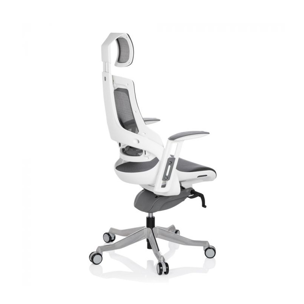 HJH_Office_Spektre_työtuoli_toimistotuoli_harmaa-valkoinen_synchro-mekanismi_istuin_verkkokangasta_verkkoselkänoja_niskatuki_07 - Edella HJH Office Spektre Mesh White työtuoli
