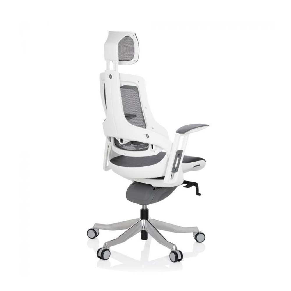HJH_Office_Spektre_työtuoli_toimistotuoli_harmaa-valkoinen_synchro-mekanismi_istuin_verkkokangasta_verkkoselkänoja_niskatuki_08 - Edella HJH Office Spektre Mesh White työtuoli
