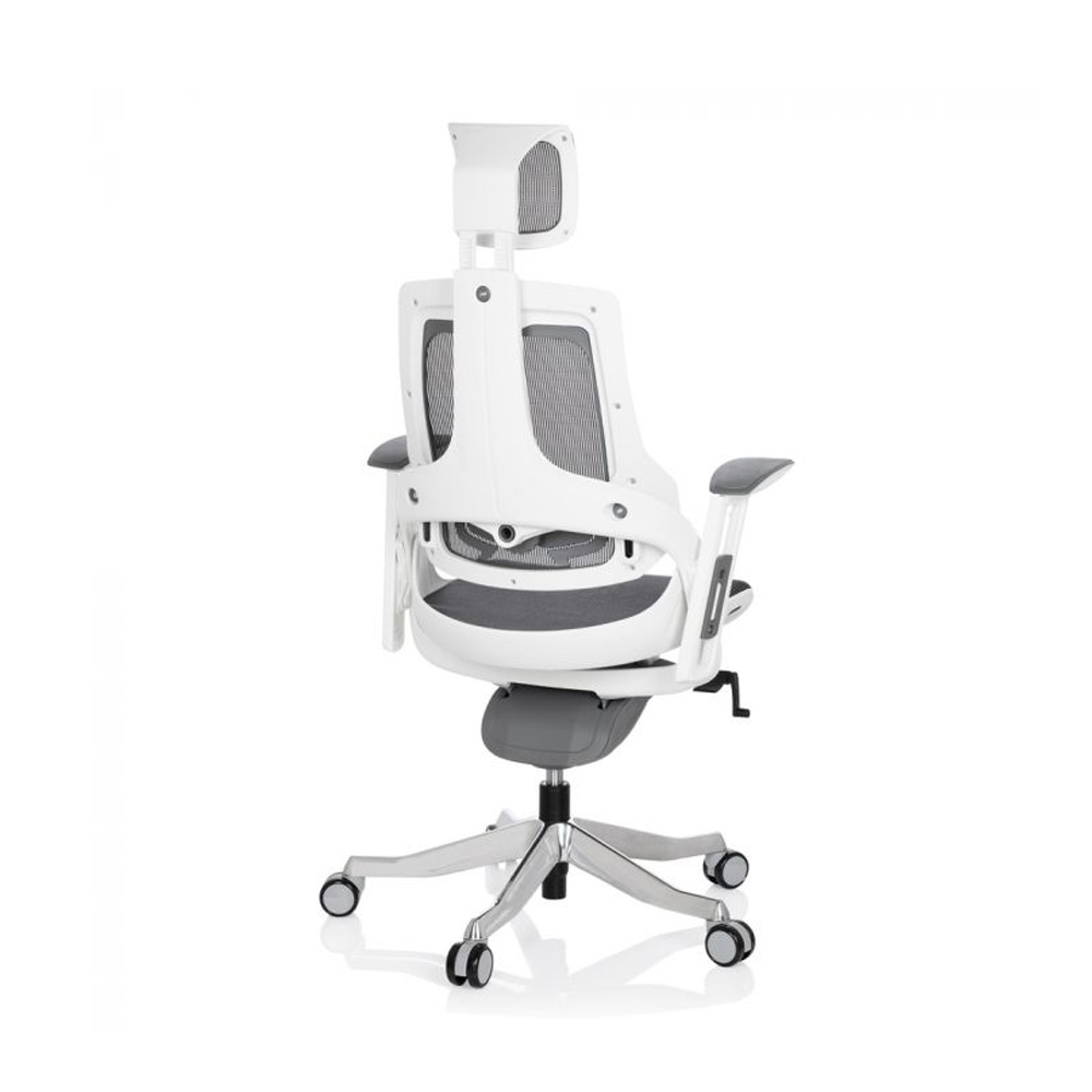 HJH_Office_Spektre_työtuoli_toimistotuoli_harmaa-valkoinen_synchro-mekanismi_istuin_verkkokangasta_verkkoselkänoja_niskatuki_09 - Edella HJH Office Spektre Mesh White työtuoli
