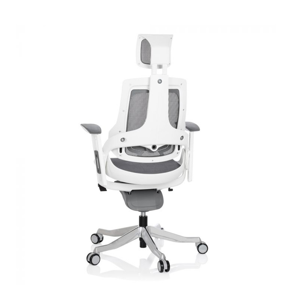 HJH_Office_Spektre_työtuoli_toimistotuoli_harmaa-valkoinen_synchro-mekanismi_istuin_verkkokangasta_verkkoselkänoja_niskatuki_11 - Edella HJH Office Spektre Mesh White työtuoli