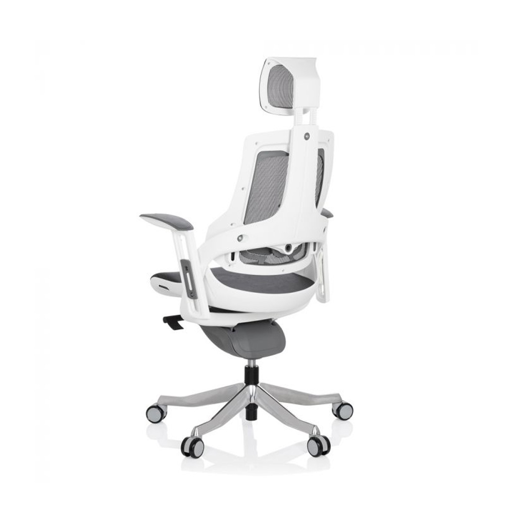 HJH_Office_Spektre_työtuoli_toimistotuoli_harmaa-valkoinen_synchro-mekanismi_istuin_verkkokangasta_verkkoselkänoja_niskatuki_12 - Edella HJH Office Spektre Mesh White työtuoli
