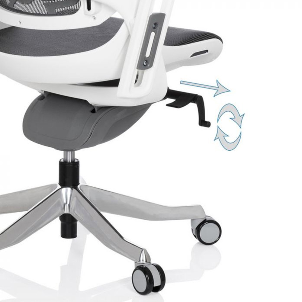 HJH_Office_Spektre_työtuoli_toimistotuoli_harmaa-valkoinen_synchro-mekanismi_istuin_verkkokangasta_verkkoselkänoja_niskatuki_15 - Edella HJH Office Spektre Mesh White työtuoli