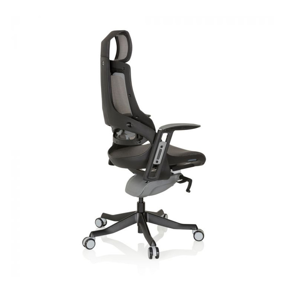 HJH_Office_Spektre_työtuoli_toimistotuoli_musta-harmaa_synchro-mekanismi_istuin_verkkokangasta_verkkoselkänoja_niskatuki_07 - Edella HJH Office Spektre Mesh Black työtuoli
