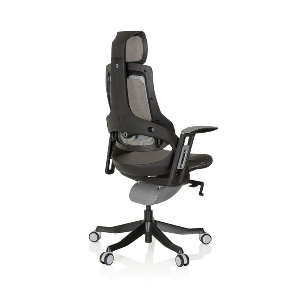 HJH_Office_Spektre_työtuoli_toimistotuoli_musta-harmaa_synchro-mekanismi_istuin_verkkokangasta_verkkoselkänoja_niskatuki_08 - Edella HJH Office Spektre Mesh Black työtuoli