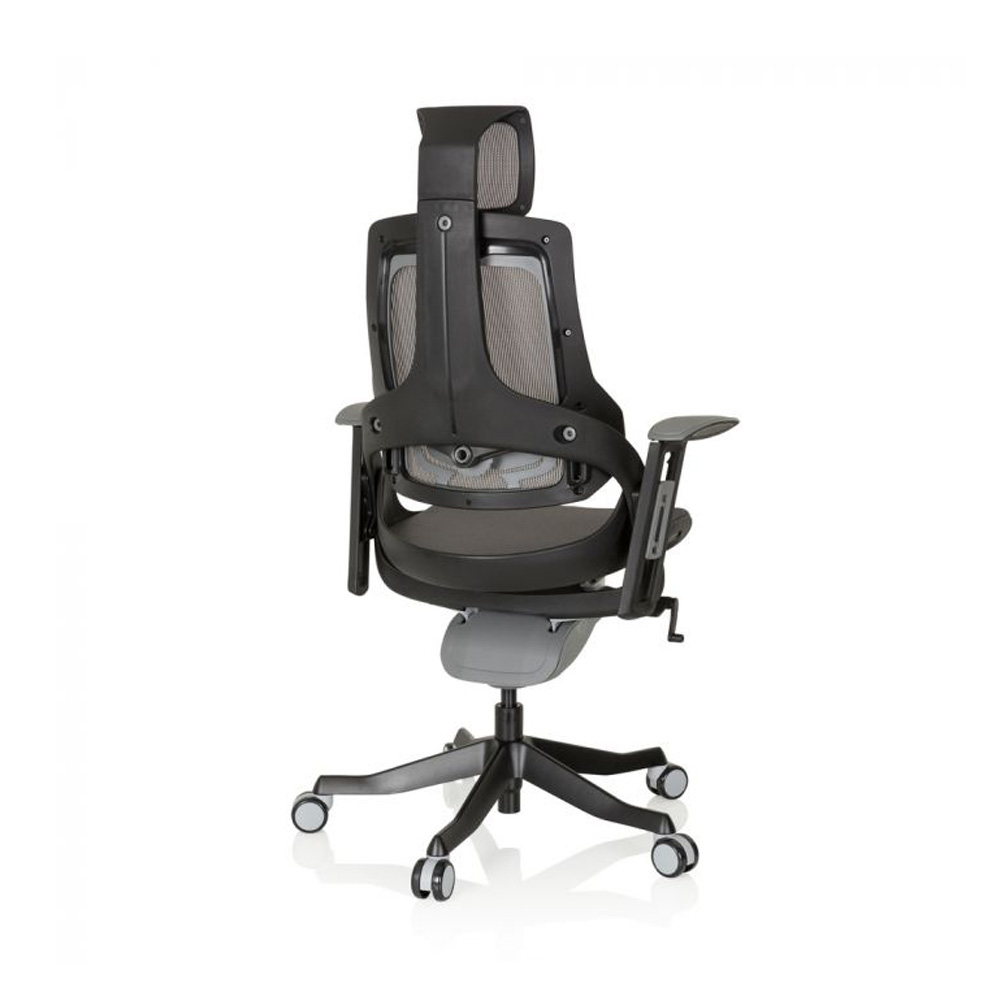 HJH_Office_Spektre_työtuoli_toimistotuoli_musta-harmaa_synchro-mekanismi_istuin_verkkokangasta_verkkoselkänoja_niskatuki_09 - Edella HJH Office Spektre Mesh Black työtuoli
