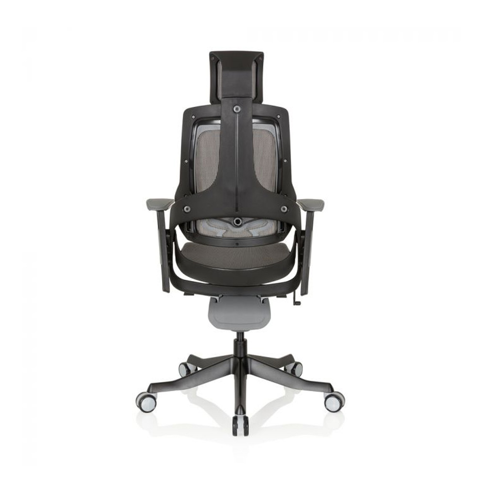 HJH_Office_Spektre_työtuoli_toimistotuoli_musta-harmaa_synchro-mekanismi_istuin_verkkokangasta_verkkoselkänoja_niskatuki_10 - Edella HJH Office Spektre Mesh Black työtuoli