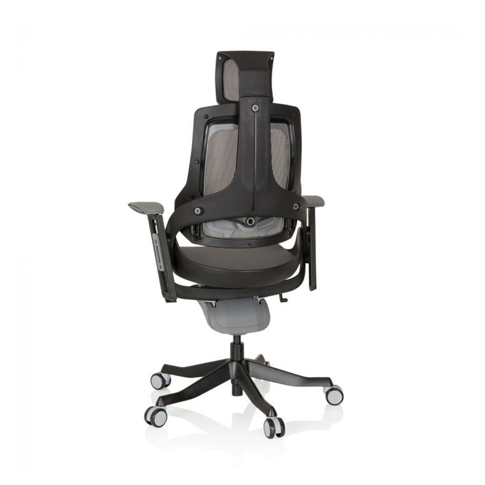 HJH_Office_Spektre_työtuoli_toimistotuoli_musta-harmaa_synchro-mekanismi_istuin_verkkokangasta_verkkoselkänoja_niskatuki_11 - Edella HJH Office Spektre Mesh Black työtuoli