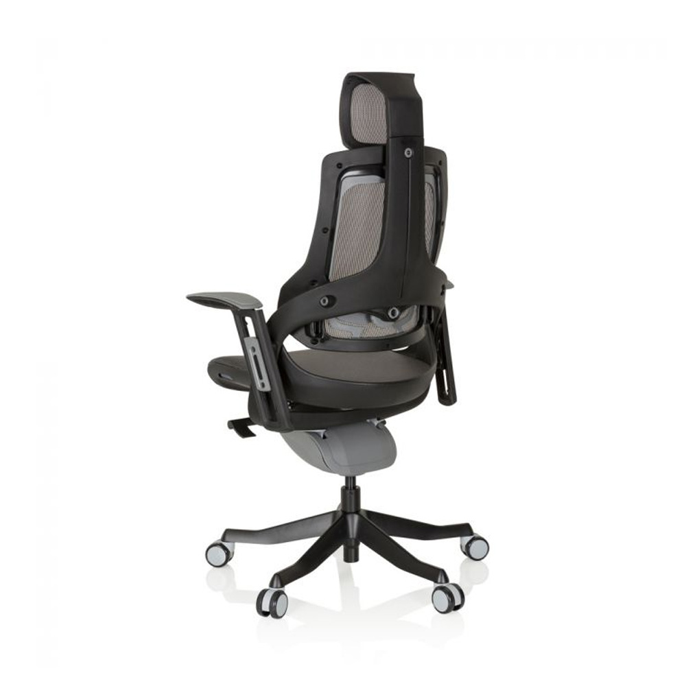 HJH_Office_Spektre_työtuoli_toimistotuoli_musta-harmaa_synchro-mekanismi_istuin_verkkokangasta_verkkoselkänoja_niskatuki_12 - Edella HJH Office Spektre Mesh Black työtuoli