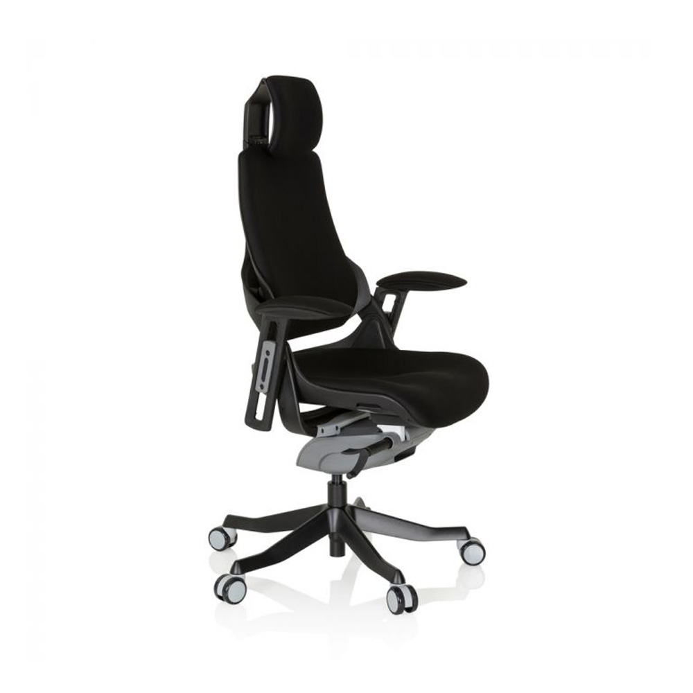 HJH_Office_Spektre_työtuoli_toimistotuoli_musta_synchro-mekanismi_istuinpehmusteella_selkänoja_pehmustettu_niskatuki_04 - Edella HJH Office Spektre Fabric Black työtuoli
