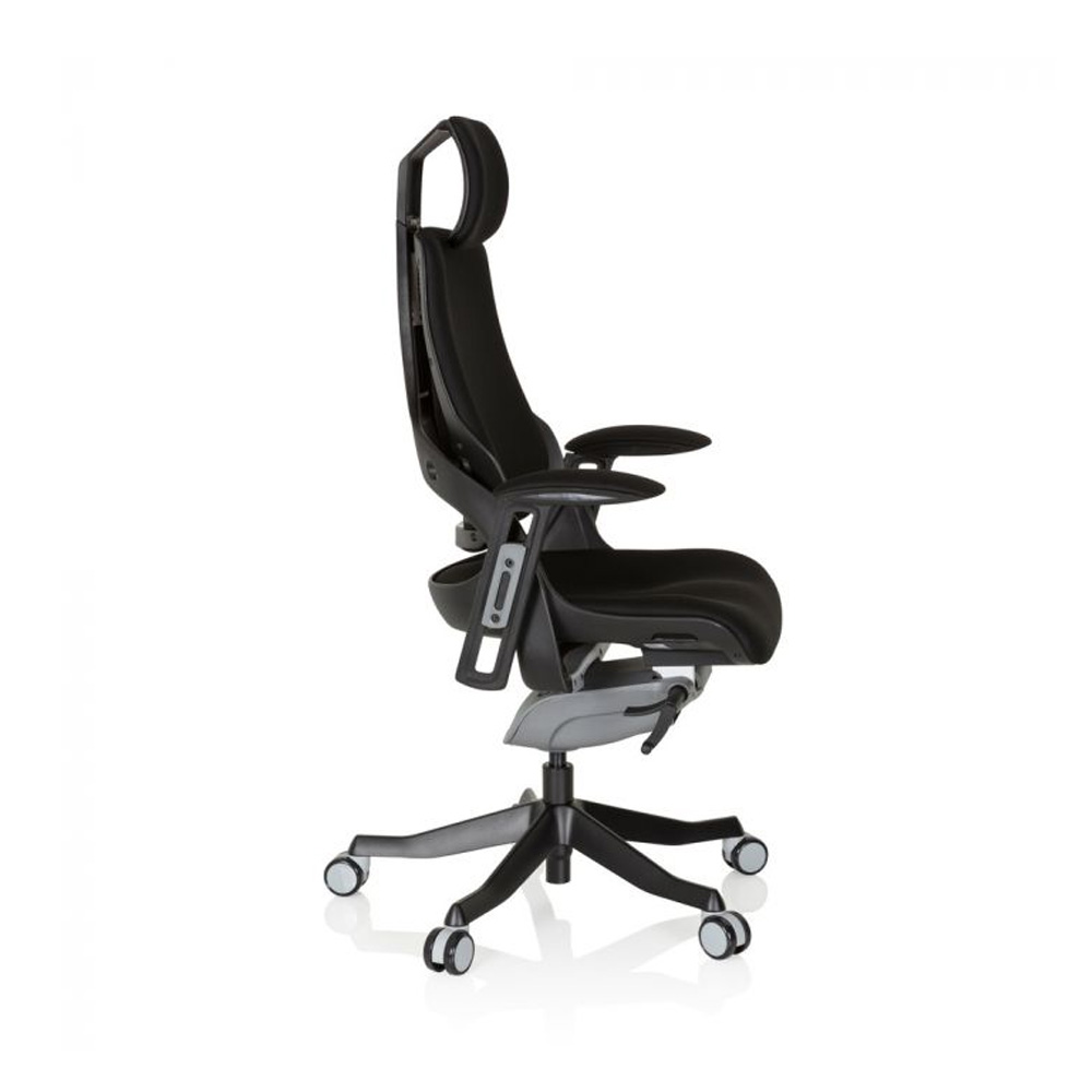 HJH_Office_Spektre_työtuoli_toimistotuoli_musta_synchro-mekanismi_istuinpehmusteella_selkänoja_pehmustettu_niskatuki_05 - Edella HJH Office Spektre Fabric Black työtuoli