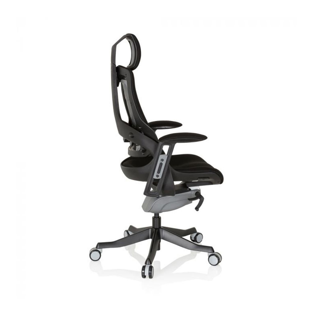 HJH_Office_Spektre_työtuoli_toimistotuoli_musta_synchro-mekanismi_istuinpehmusteella_selkänoja_pehmustettu_niskatuki_06 - Edella HJH Office Spektre Fabric Black työtuoli