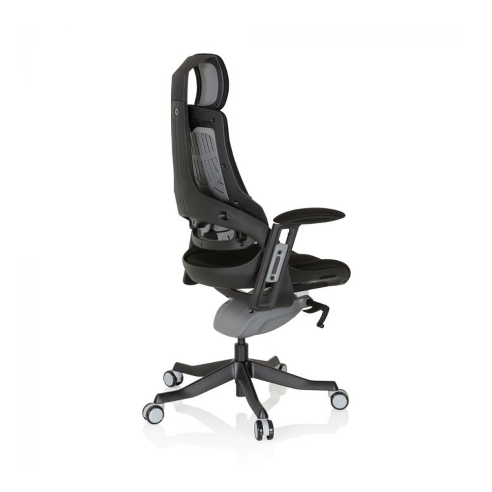 HJH_Office_Spektre_työtuoli_toimistotuoli_musta_synchro-mekanismi_istuinpehmusteella_selkänoja_pehmustettu_niskatuki_07 - Edella HJH Office Spektre Fabric Black työtuoli