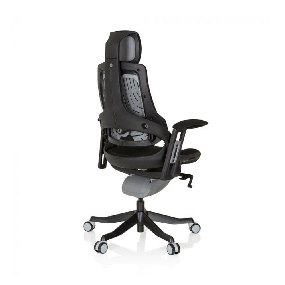HJH_Office_Spektre_työtuoli_toimistotuoli_musta_synchro-mekanismi_istuinpehmusteella_selkänoja_pehmustettu_niskatuki_08 - Edella HJH Office Spektre Fabric Black työtuoli