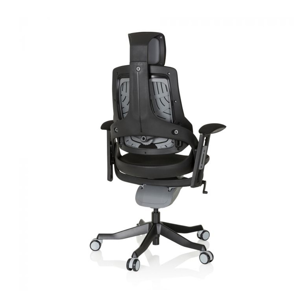 HJH_Office_Spektre_työtuoli_toimistotuoli_musta_synchro-mekanismi_istuinpehmusteella_selkänoja_pehmustettu_niskatuki_09 - Edella HJH Office Spektre Fabric Black työtuoli