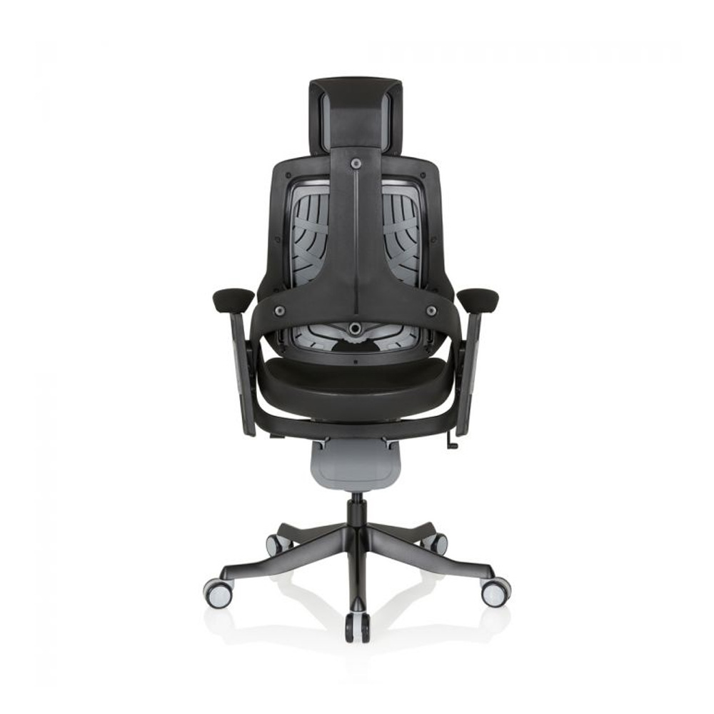 HJH_Office_Spektre_työtuoli_toimistotuoli_musta_synchro-mekanismi_istuinpehmusteella_selkänoja_pehmustettu_niskatuki_10 - Edella HJH Office Spektre Fabric Black työtuoli