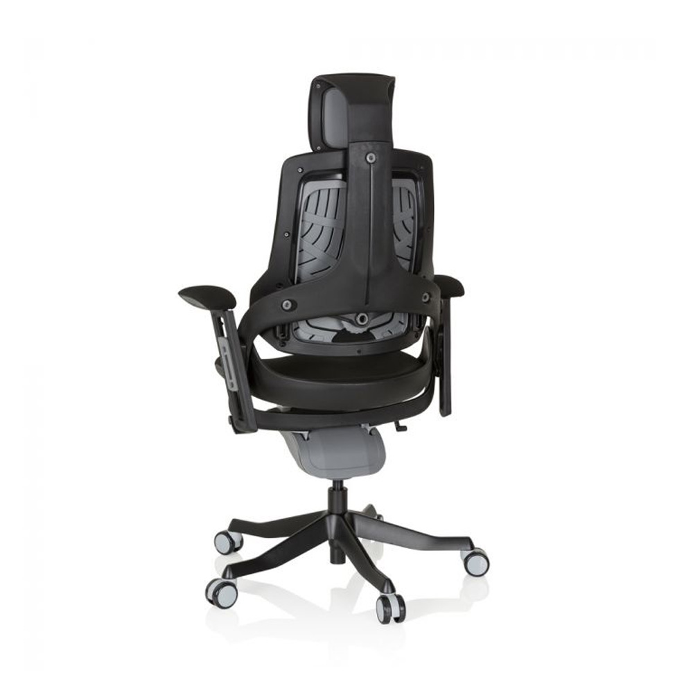 HJH_Office_Spektre_työtuoli_toimistotuoli_musta_synchro-mekanismi_istuinpehmusteella_selkänoja_pehmustettu_niskatuki_11 - Edella HJH Office Spektre Fabric Black työtuoli