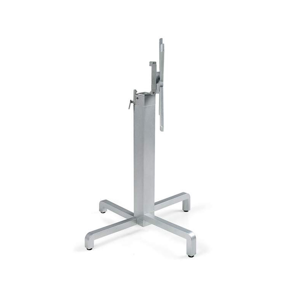 Nardi_Base_Ibisco_Silver_hopeanharmaa_taittuva_ulkopöydänjalka_terassipöydänjalka_ravintolapöydänjalka_taittojalka_01 - Edella Nardi Base Ibisco taittuva terassipöydänjalka