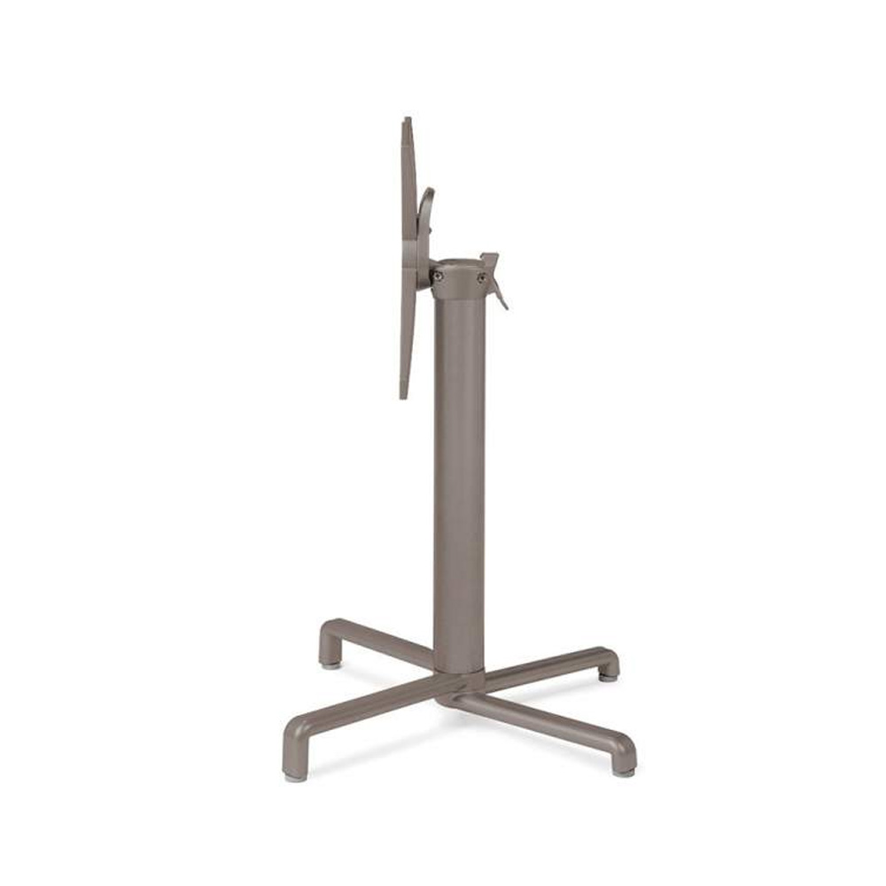 Nardi_Base_Scudo_Tortora_ruskeanharmaa_taitettava_terassipöydänjalka_ravintolapöydänjalka_ulkopöydänjalka_taittopöytä_01 - Edella Nardi Base Scudo taittuva terassipöydänjalka