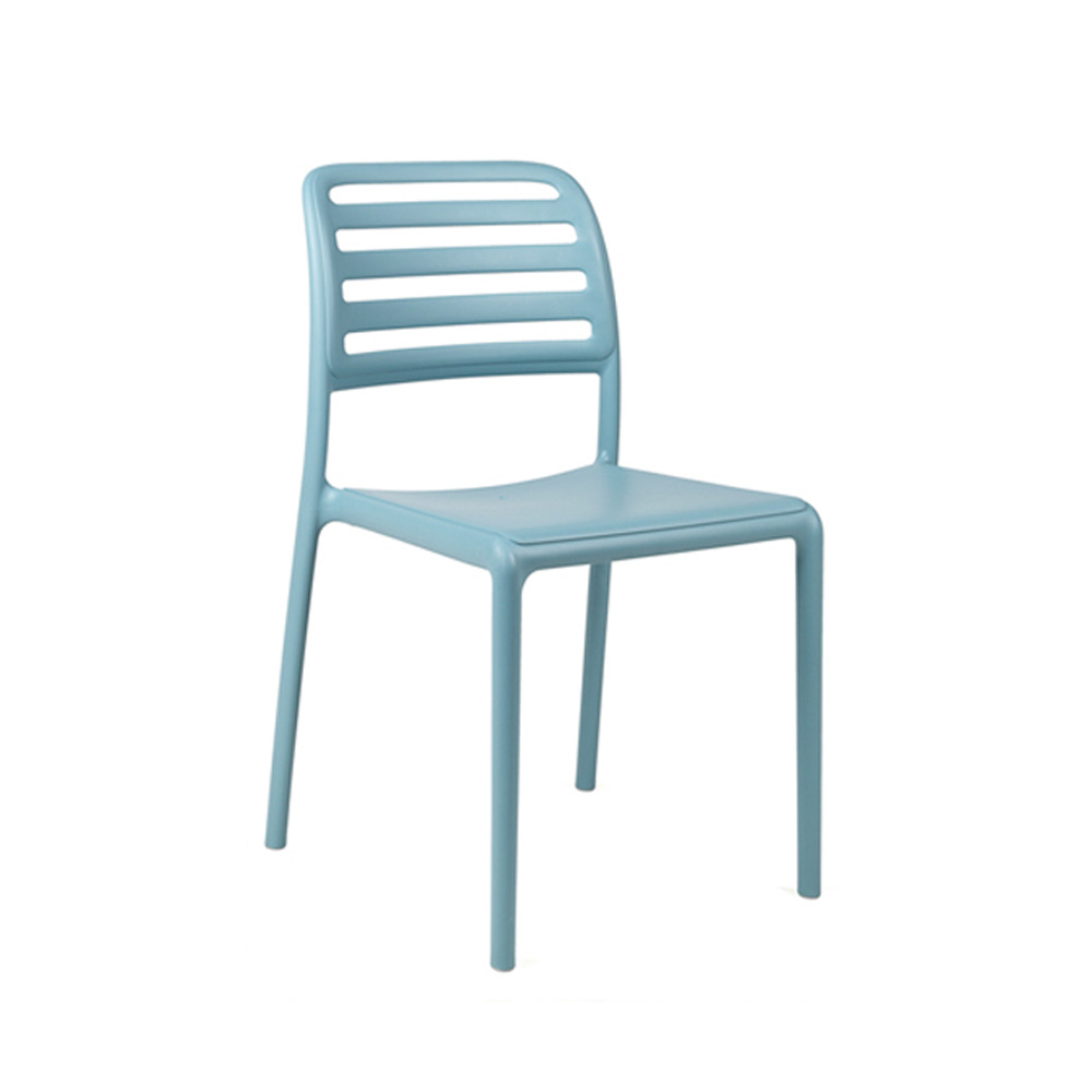 Nardi_Costa_Bistrot_Celeste_vaaleansininen_terassituoli_ulkotuoli_muovituoli_puutarhatuoli_pinottava_01 - Edella Nardi Costa Bistrot terassituoli