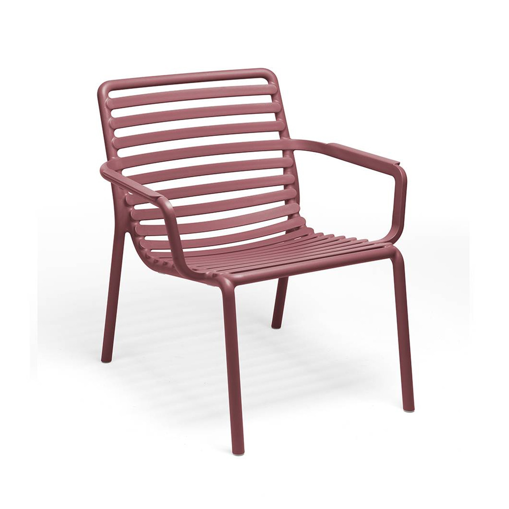Nardi_Doga_Relax_Marsala_punainen_terassituoli_ulkotuoli_muovituoli_nojatuoli_pinottava_01 - Edella Nardi Doga Relax terassinojatuoli