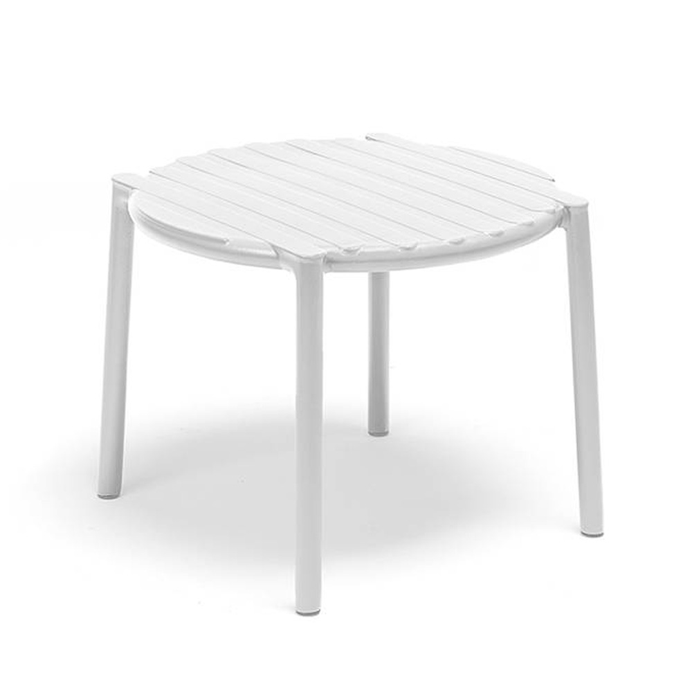 Nardi_Doga_Table_Bianco_valkoinen_terassipöytä_ulkopöytä_muovipöytä_pyöreä_sohvapöytä_apupöytä_pinottava_01 - Edella Nardi Doga Table terassisohvapöytä